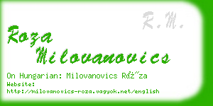 roza milovanovics business card